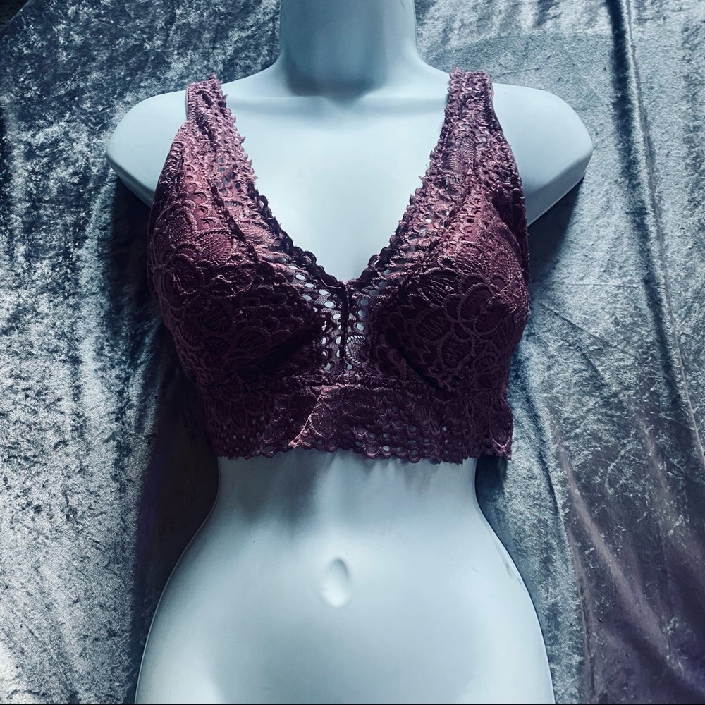 Purple Lace Bralette Large